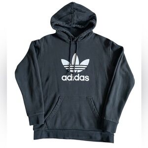 Adidas Black Sweatshirt Classic Athletic Hoodie
